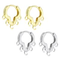 Brass Earring Drop Component, plated, DIY & for woman, more colors for choice, 17x15.50x2mm, Sold By Pair
