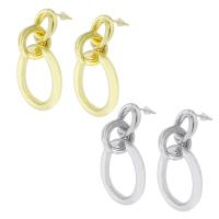 Brass Drop Earring, plated, for woman & hollow, more colors for choice, 47mm, Sold By Pair