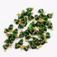 Tibetan Style Enamel Pendants, Rice Dumpling, DIY, green, nickel, lead & cadmium free, 10x14.50mm, Sold By PC