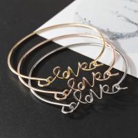Zinc Alloy Cuff Bangle plated fashion jewelry & for woman nickel lead & cadmium free Inner Approx 65mm Sold By PC