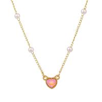 Zinc Alloy Jewelry Necklace with Crystal with 5cm extender chain fashion jewelry & for woman Length 43.5 cm Sold By PC
