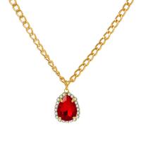 Zinc Alloy Jewelry Necklace plated fashion jewelry & micro pave cubic zirconia & for woman Length 38 cm Sold By PC