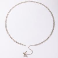 dekorativ Belt, Zinc Alloy, sølvfarvet forgyldt, mode smykker & for kvinde, sølv, Længde 76.5 cm, Solgt af PC