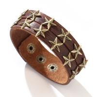 Cowhide Bracelet, with Tibetan Style, plated, fashion jewelry & Unisex, more colors for choice, 230x25mm, Sold By PC