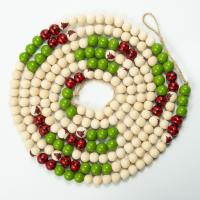 Hanging Ornaments, Schima Superba, Round, mixed colors, 16mm, Length:Approx 1.2 m, Sold By PC