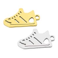 Stainless Steel Pendants, 304 Stainless Steel, Shoes, Galvanic plating, DIY, more colors for choice, 9x16.50x1mm, Hole:Approx 1mm, 10PCs/Bag, Sold By Bag