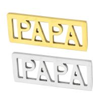 Stainless Steel Letter Pendants 304 Stainless Steel Alphabet Letter Galvanic plating DIY Sold By Bag