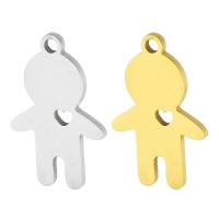 Stainless Steel Pendants, 304 Stainless Steel, Boy, Galvanic plating, DIY, more colors for choice, 11.50x18x1mm, Hole:Approx 1mm, 10PCs/Bag, Sold By Bag