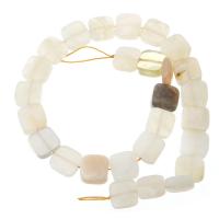 Natural Moonstone Beads, Orange Moonstone,  Square, DIY, 14x14x7mm, Sold Per 15.5 Inch Strand