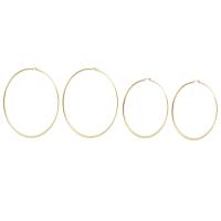 Stainless Steel Hoop Earring, 304 Stainless Steel, Vacuum Ion Plating, fashion jewelry & different size for choice & for woman, golden, Sold By Pair