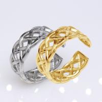 Stainless Steel Finger Ring 304 Stainless Steel Vacuum Ion Plating fashion jewelry & for woman 18mm Sold By PC