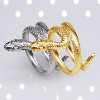 Stainless Steel Finger Ring, 304 Stainless Steel, Snake, Vacuum Ion Plating, fashion jewelry & Unisex, more colors for choice, 20mm, Sold By PC