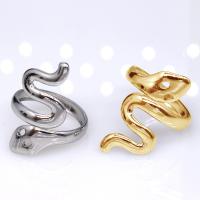 Stainless Steel Finger Ring, 304 Stainless Steel, Snake, Vacuum Ion Plating, fashion jewelry & Unisex, more colors for choice, 27mm, Sold By PC
