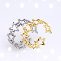 Stainless Steel Finger Ring 304 Stainless Steel Star Vacuum Ion Plating fashion jewelry & for woman & hollow 8mm Sold By PC