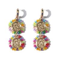Zinc Alloy Drop Earrings with Crystal plated fashion jewelry & for woman nickel lead & cadmium free Sold By Pair