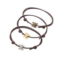 Fashion Create Wax Cord Bracelets, with Tibetan Style, plated, three pieces & fashion jewelry & Unisex, more colors for choice, 15mm, Length:16-25 cm, Sold By Set