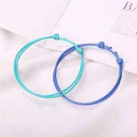 Couple Bracelet and Bangle Wax Cord 2 pieces & Adjustable & fashion jewelry Length 16-25 cm Sold By Pair