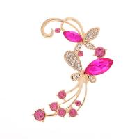 Mobile Phone DIY Decoration Zinc Alloy Butterfly gold color plated & with rhinestone nickel lead & cadmium free Sold By PC