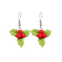Resin Earring with Zinc Alloy Christmas jewelry & for woman Sold By Pair