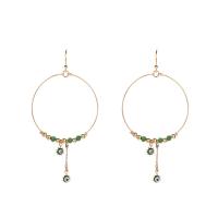 Brass Drop Earring 18K gold plated for woman & enamel Sold By Pair
