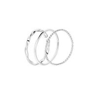 925 Sterling Silver Finger Rings, Donut, Adjustable & different styles for choice & for woman, silver color, Sold By PC