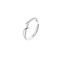 925 Sterling Silver Finger Rings, Adjustable & for woman & hollow, silver color, Sold By PC