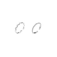 Sterling Silver Κοσμήματα δάχτυλο του δακτυλίου, 925 Sterling Silver, Ρυθμιζόμενο & διαφορετικά στυλ για την επιλογή & για τη γυναίκα, ασήμι, Sold Με PC