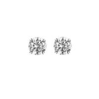Cubic Zircon (CZ) Stud Earring 925 Sterling Silver & micro pave cubic zirconia & for woman silver color Sold By Pair