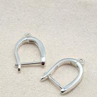 925 Sterling Silver Earring Drop Findings, DIY, silver color, 11x17mm, Sold By PC