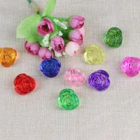 Prozirni akril perle, Rose, možete DIY, više boja za izbor, 28mm, Približno 65računala/Torba, Prodano By Torba