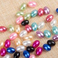 ABS Plastic Beads, ABS Plastic Pearl, Oval, DIY, more colors for choice, 8x11mm, Approx 1480PCs/Bag, Sold By Bag