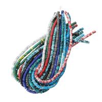 Mixed Gemstone Beads, Flat Round, DIY & different materials for choice, more colors for choice, 6mm, Sold Per Approx 15 Inch Strand