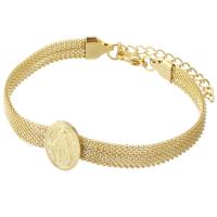 Stainless Steel Jewelry Bracelet, 304 Stainless Steel, Vacuum Ion Plating, fashion jewelry & for woman, golden, 12*16mm,8mm, Length:Approx 9.5 Inch, Sold By PC