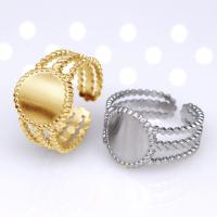 304 Stainless Steel Open Finger Ring, Vacuum Ion Plating, fashion jewelry & for woman, more colors for choice, 13mm, Sold By PC