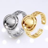 304 Stainless Steel Open Finger Ring Vacuum Ion Plating fashion jewelry & for woman 10mm Sold By PC