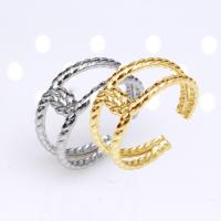 304 Stainless Steel Open Finger Ring, Vacuum Ion Plating, fashion jewelry & Unisex, more colors for choice, 9mm, Sold By PC