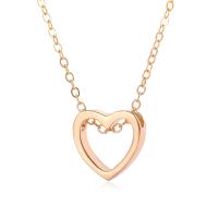 Zinc Alloy Jewelry Necklace with 5cm extender chain Heart plated Adjustable & fashion jewelry & for woman & hollow nickel lead & cadmium free Length Approx 47 cm Sold By PC
