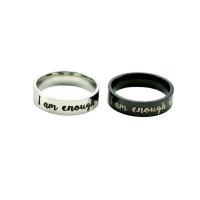 Couple Finger Rings Titanium Steel Donut Vacuum Ion Plating fashion jewelry US Ring Sold By PC