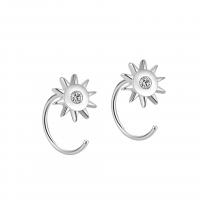 925 Sterling Silver Earring Hook plated for woman & with rhinestone Sold By Pair