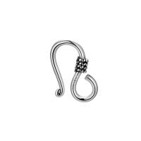 925 Sterling Silver S Shape Clasp, plated, different size for choice, more colors for choice, 16x9mm, Sold By PC