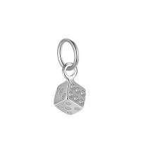 925 Sterling Silver Pendant Dice plated Sold By PC