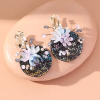 Tibetan Style, fashion jewelry & for woman & with rhinestone, nickel, lead & cadmium free, 70x45mm, Sold By Pair