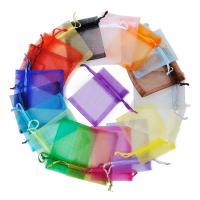 органза Сумка для шнурков, разный размер для выбора, Много цветов для выбора, Приблизительно 100ПК/сумка, продается сумка