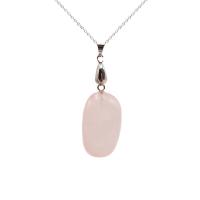 Rose Quartz Pendant, polished, for woman, pink, 10-30x20-50mm, Sold By PC