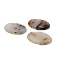 Bijoux Pendentifs en pierres gemmes, Pierre naturelle, ovale plat, différents matériaux pour le choix & pour femme, plus de couleurs à choisir, 22x38mm, Vendu par PC