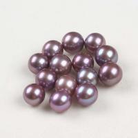 Natural Freshwater Pearl Loose Beads Round DIY purple 12-13mm Sold By PC