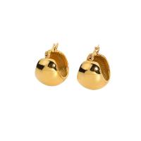 Stainless Steel Lever Back Earring 316L Stainless Steel 18K gold plated fashion jewelry & for woman golden Sold By Pair