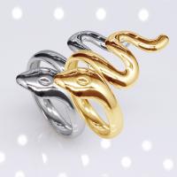 304 από ανοξείδωτο χάλυβα Open δάχτυλο του δακτυλίου, Φίδι, κοσμήματα μόδας & για άνδρες και γυναίκες, περισσότερα χρώματα για την επιλογή, 27mm, Sold Με PC