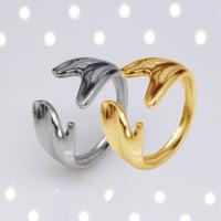 304 roestvrij staal Open Finger Ring, mode sieraden & uniseks, meer kleuren voor de keuze, 11mm, Verkocht door PC