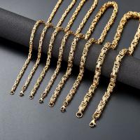 Collier de bijoux en acier inoxydable, Acier inoxydable 304, bijoux de mode & normes différentes pour le choix & pour homme, doré, Vendu par brin